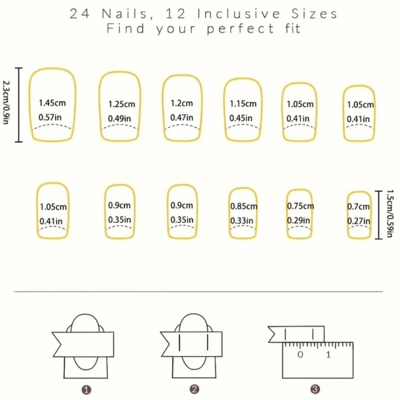 Blue & White Floral Pribt Press-on Nails - Picture 4 of 4